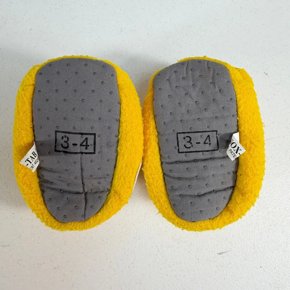 Teletubbies Toddler 3-4 Slippers Laa-Laa Vintage Plush Non-Slip Bootie Yellow